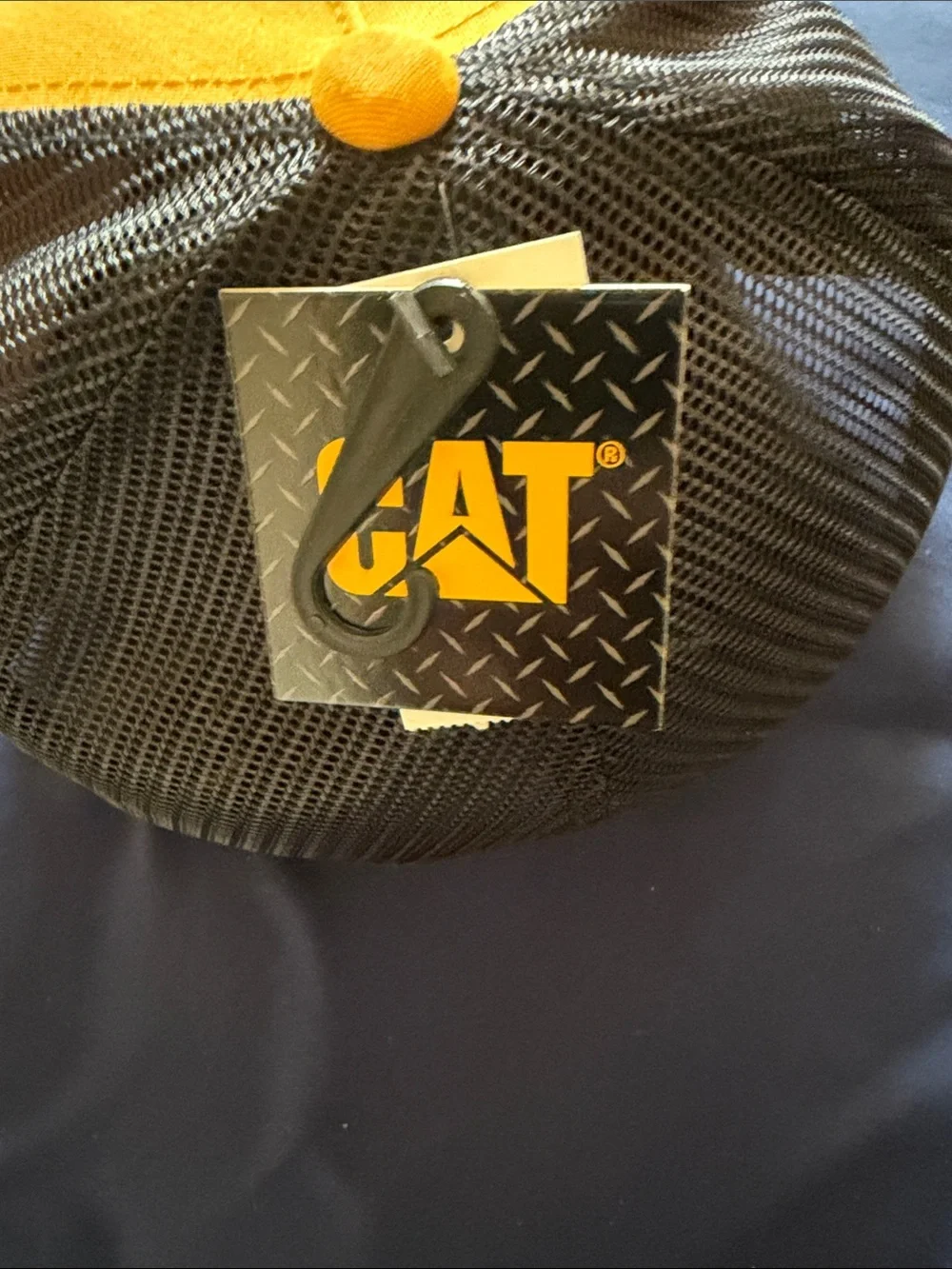 Caterpillar Yellow and Black Mesh Kids Snapback Hat